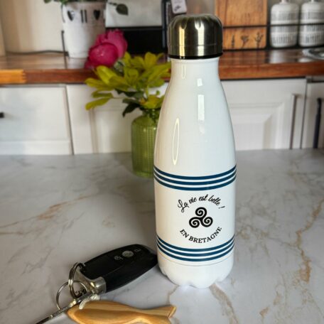Bouteille isotherme 500 ml - La vie est belle en Bretagne - Les Scrapouz