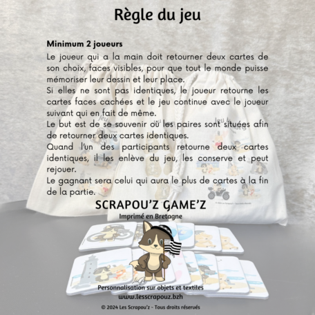 Scrapouz Memory régle du jeux