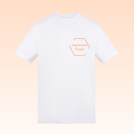 Tee-Shirt à personnaliser Blanc STSM001 Impression Coeur - Les Scrapouz