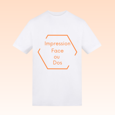 Tee-Shirt à personnaliser Blanc STSM001 Impression dos ou face - Les Scrapouz