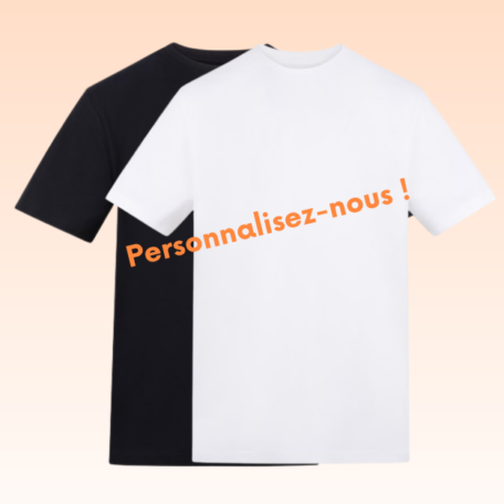 Tee-Shirt à personnaliser Noir Blanc STSM001 - Les Scrapouz
