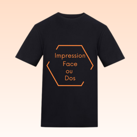 Tee-Shirt à personnaliser Noir STSM001 Impression dos ou face - Les Scrapouz