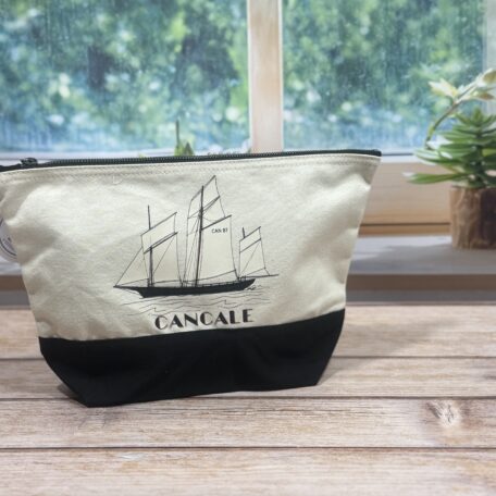 Trousse Coton Noir:Ecru - La Bisquine - Les Scrapouz