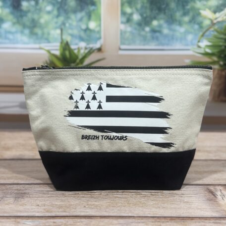 Trousse Coton noir:écru - Gwen A Du - Les Scrapouz