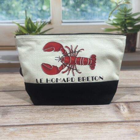 Trousse Coton noir:écru - Homard rouge - Les Scrapouz
