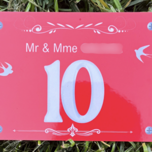 Plaque Alu Rouge - Les Scrapouz